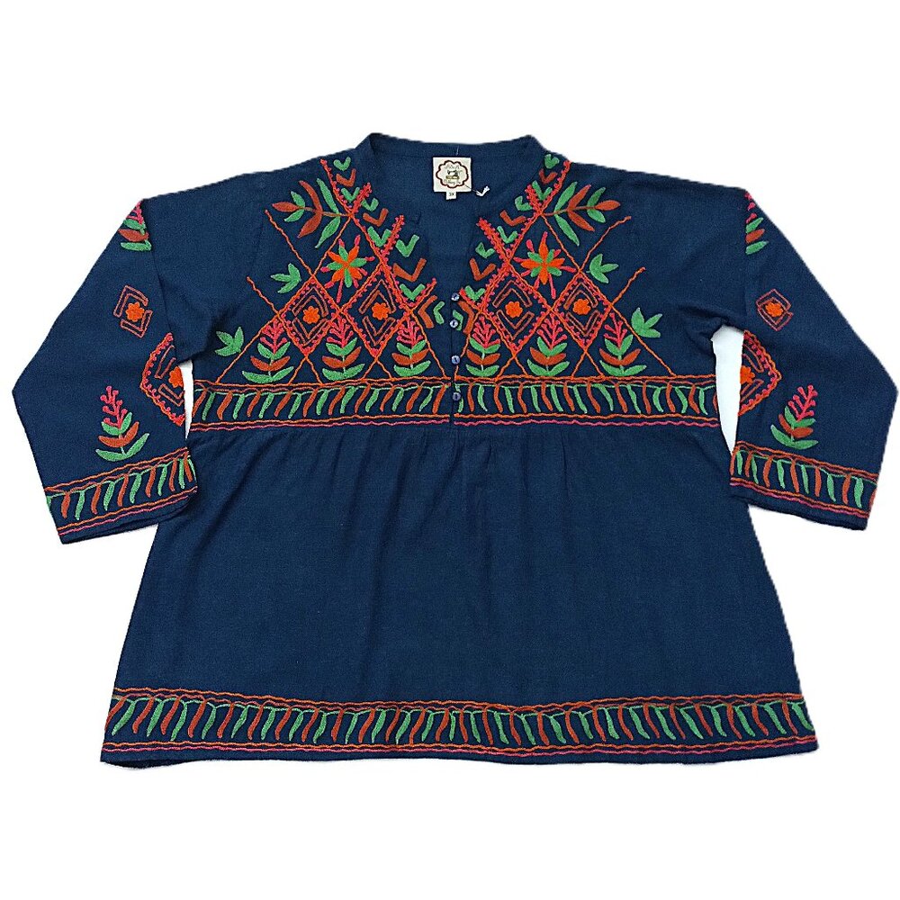 A&A CLOTHING INC Women's Embroidered Tunic. Plus Size 3X